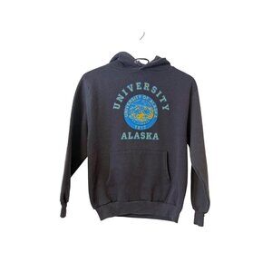 University Of Alaska Classic Graphic Fleece Hoodie Vintage Medium Womens